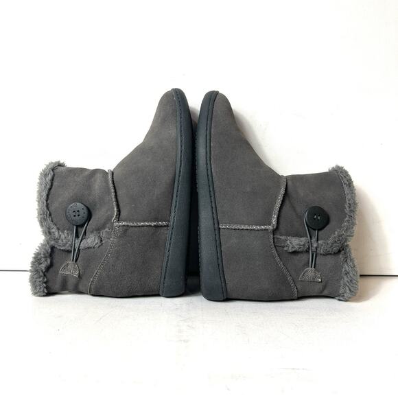 Sketchers SKCH+3 Hidden Wedge Gray Suede Womens Sz 7 Shoes Ankle Bootie Faux Fur - Picture 4 of 11